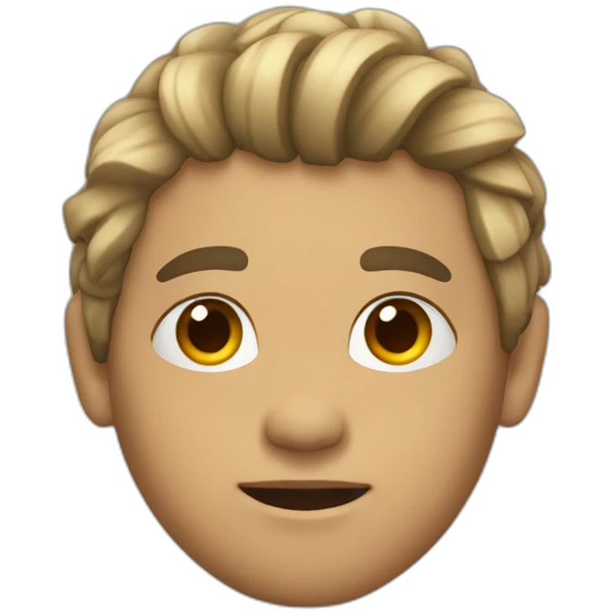 Boy with wiking hair emoji