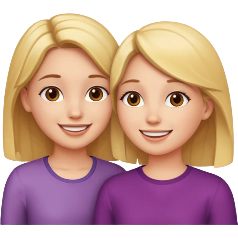 две девушки разговаривают смотря друг на друга  emoji