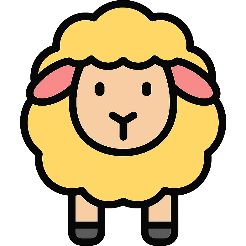 colored sheep icon emoji