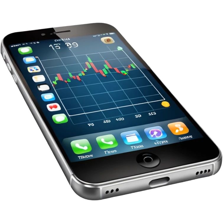 Iphone trading charts emoji