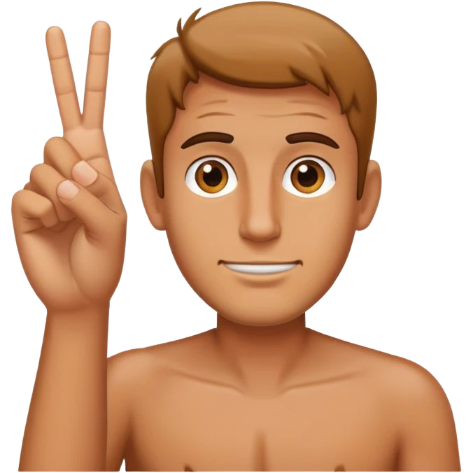 a men holding 3 fingers up emoji
