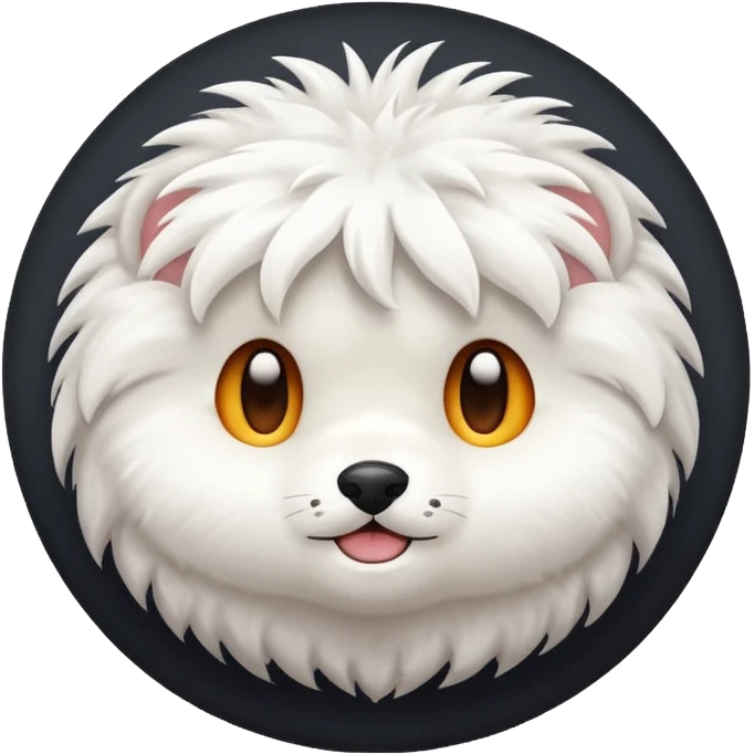 white fur ball emoji