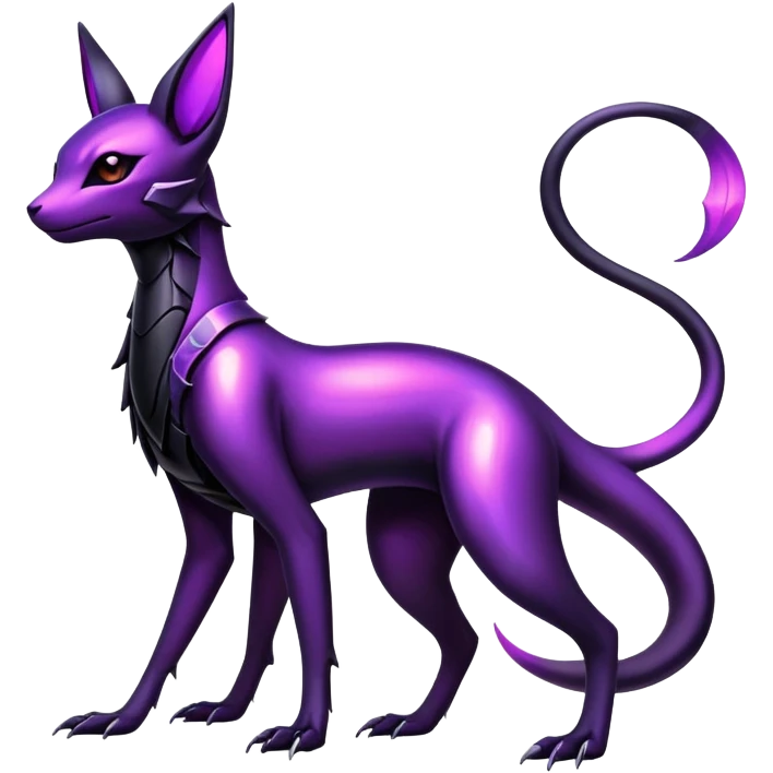 Shiny Edgy Gothic Futuristic Salandit-Umbreon-Espeon-Hybrid (Full body) emoji