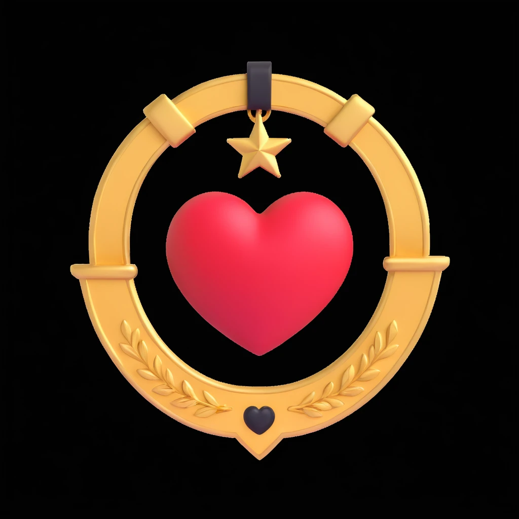 heart with a golden horseshoe, representing luck and a fresh start emoji