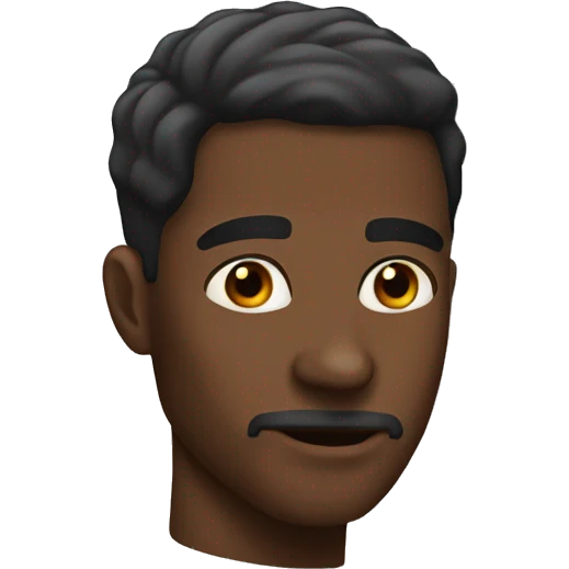 Black man with sharp jawline emoji