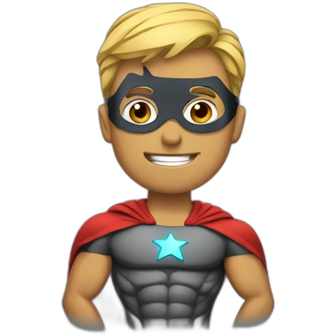 Superhero studing emoji