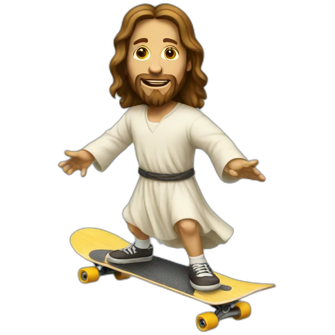 skateboarding jesus emoji