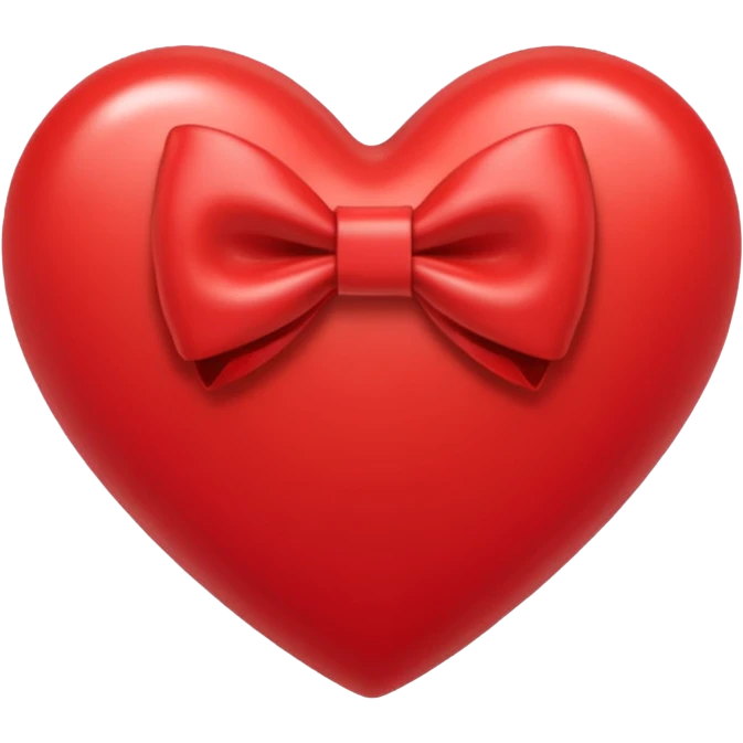 heart with a bow on the bottom, google emoji style emoji