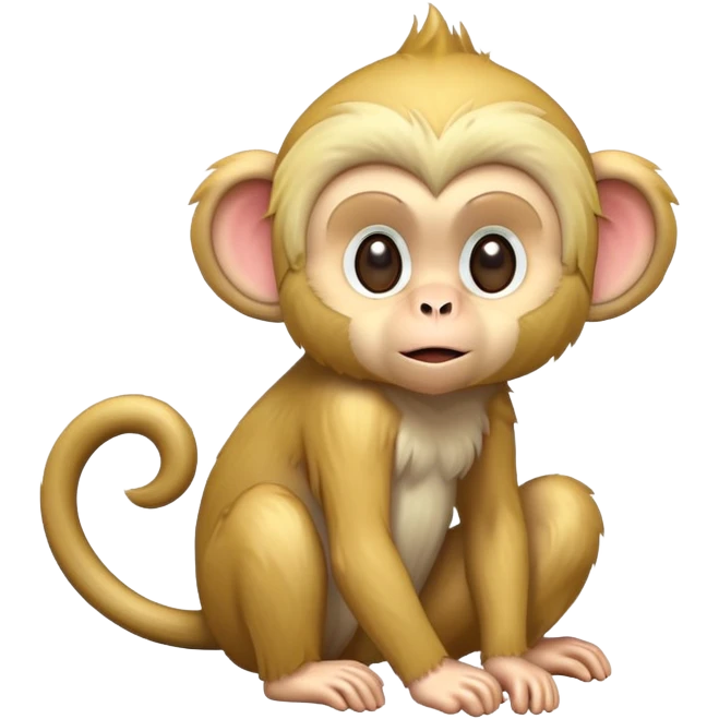 Blond monkey emoji
