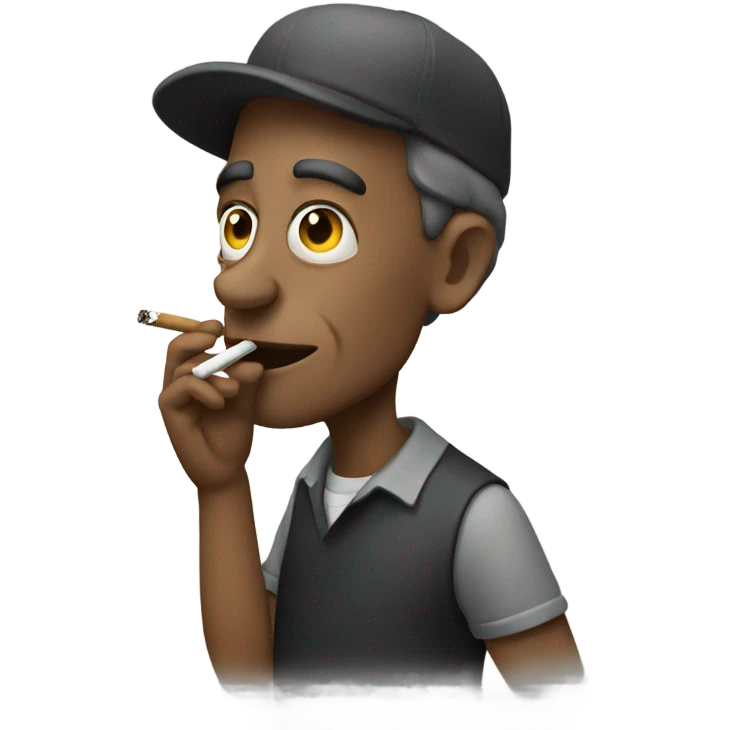 Guy smoking emoji