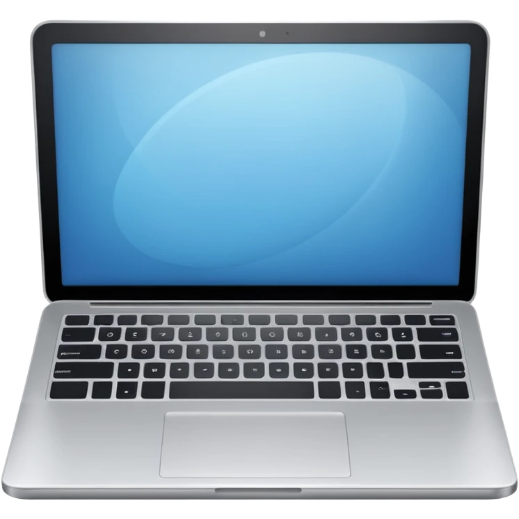 a laptop with nothing on the screen emoji