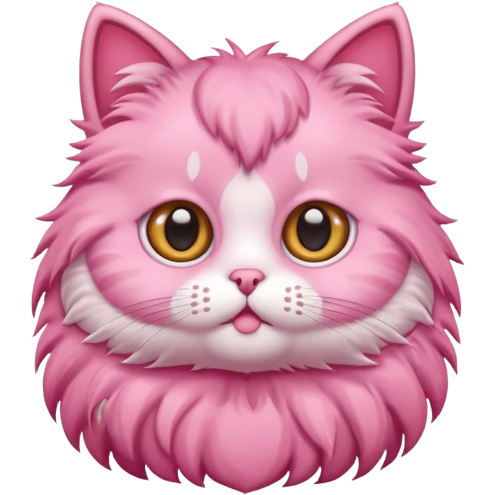 a cute pink cat icon emoji