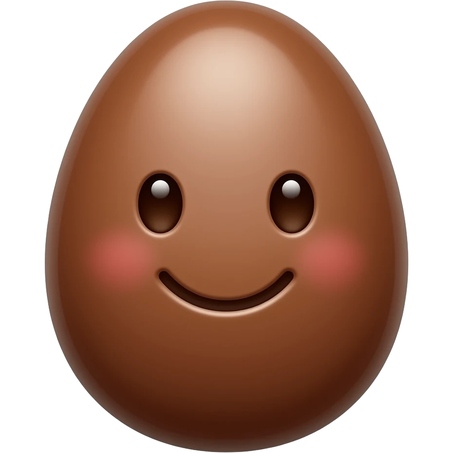 while chocolate easter egg :3 emoji