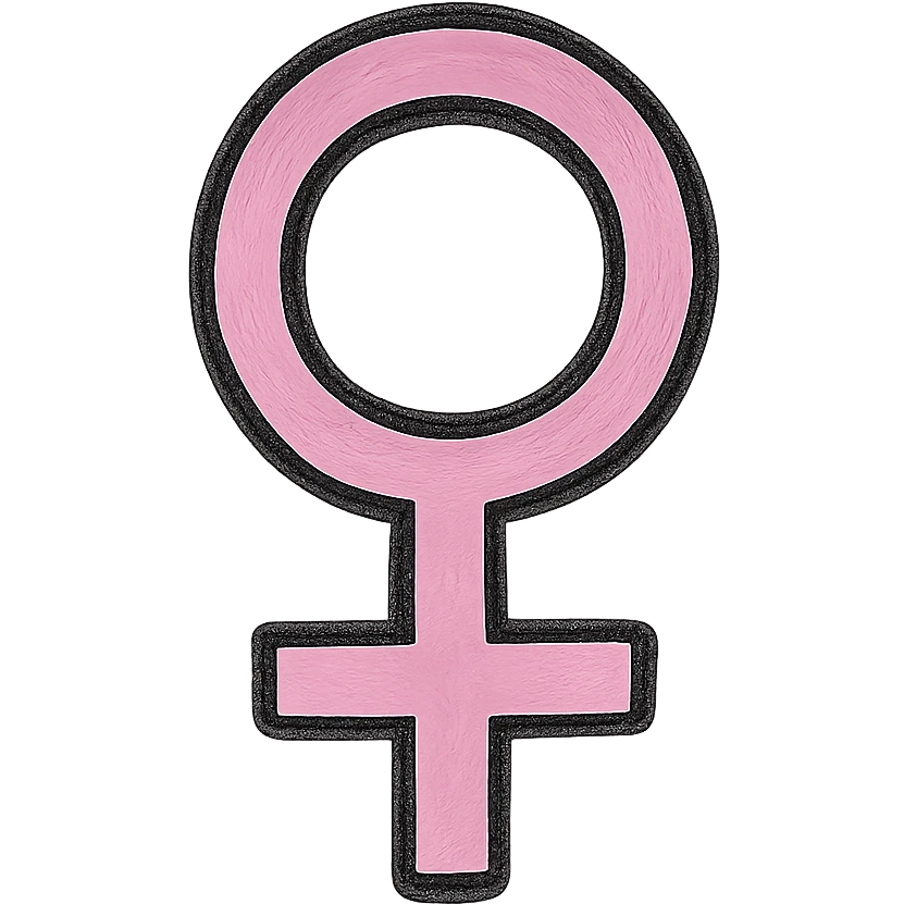 hand drawn outlined icon of a pink symbol, no fill emoji