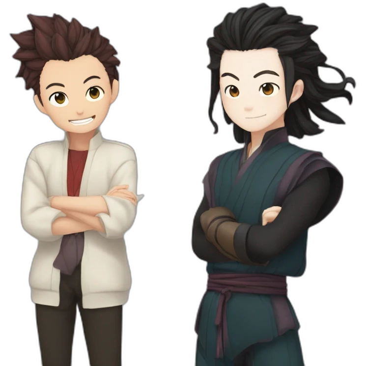 Tanjiro anddraken and mikey kun nezuko emoji