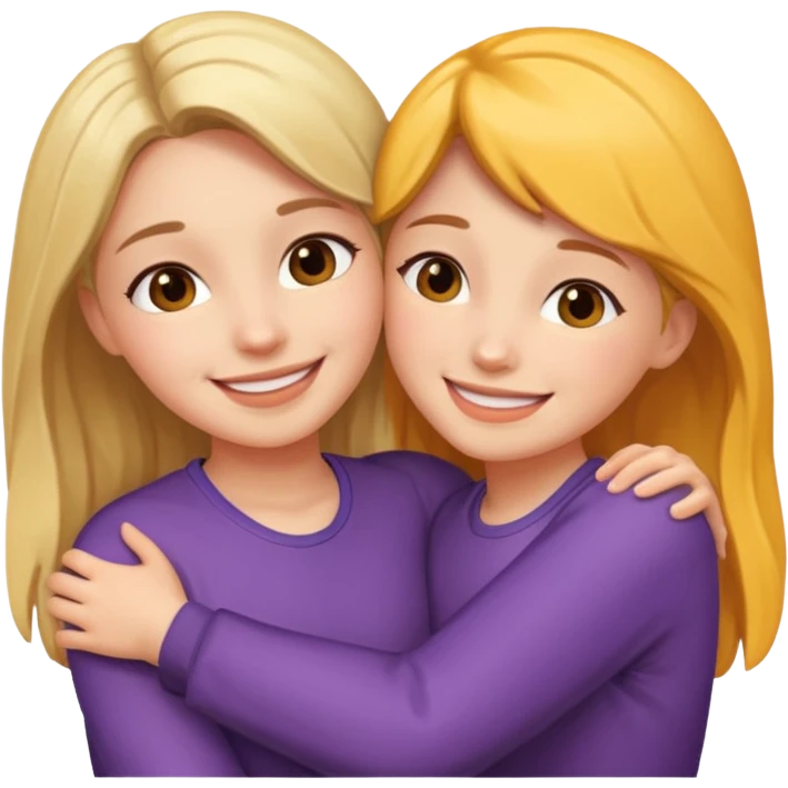 two girls Hugging emoji