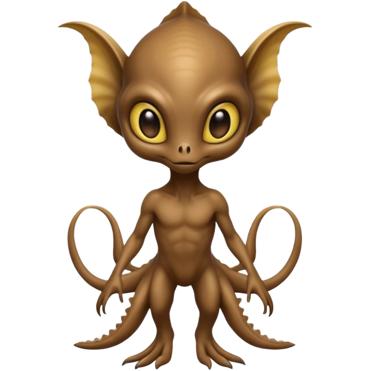 Life-like Brownish Aquatic Luxio-Alien-hybrid (full body) emoji