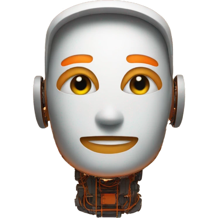 AI chatbot in orange emoji