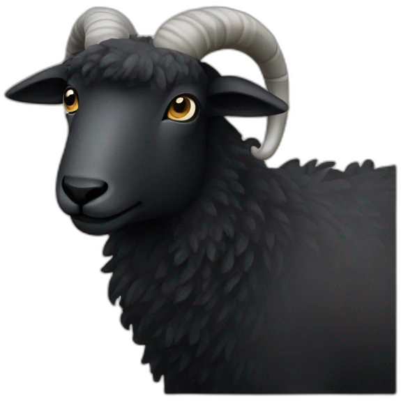 black welsh mountain sheep iphone style emoji