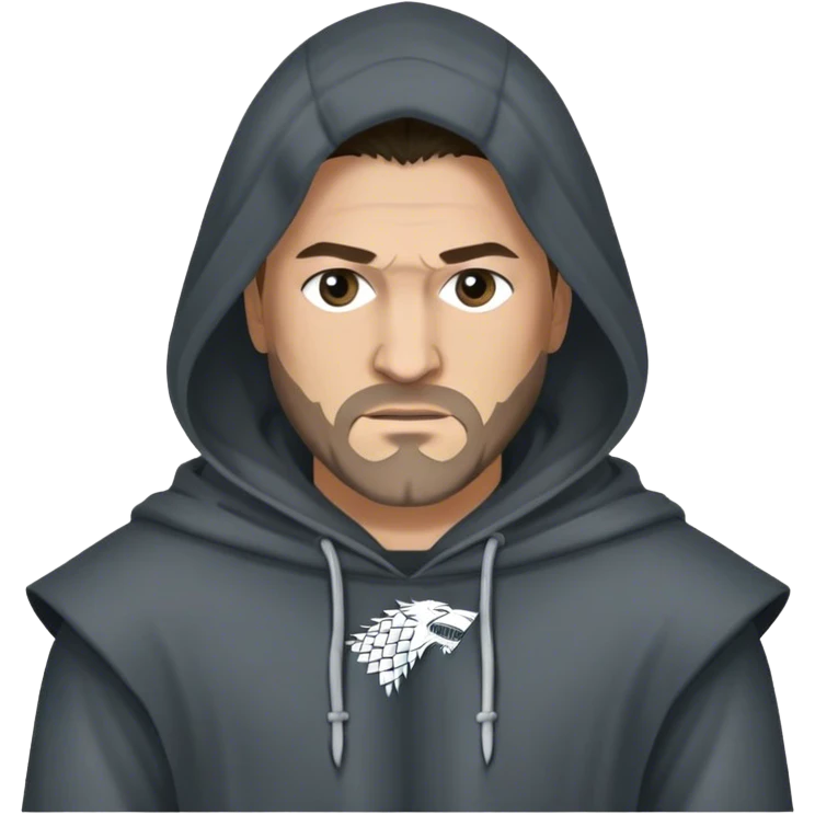 Lothar Frey from game of thrones, wear hooded sweatshirt emoji