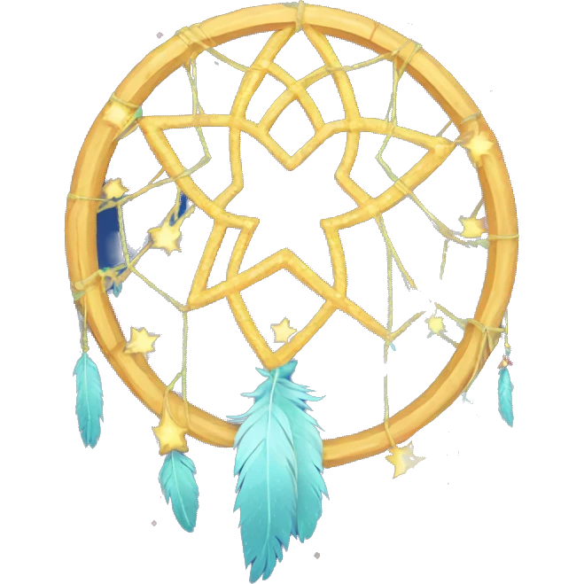 Sparkly moon-and-stars-dreamcatcher emoji