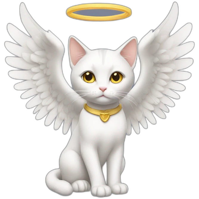 angel cat with wings emoji