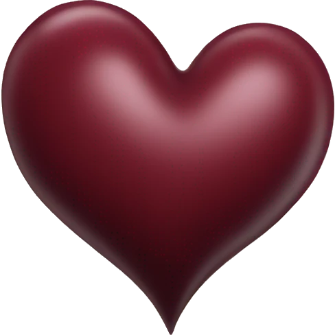 Wine red heart emoji