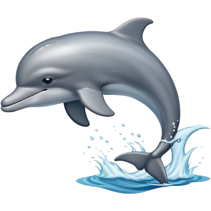 Cinematic realistic 3D gray bottlenose dolphin in the ocean emoji