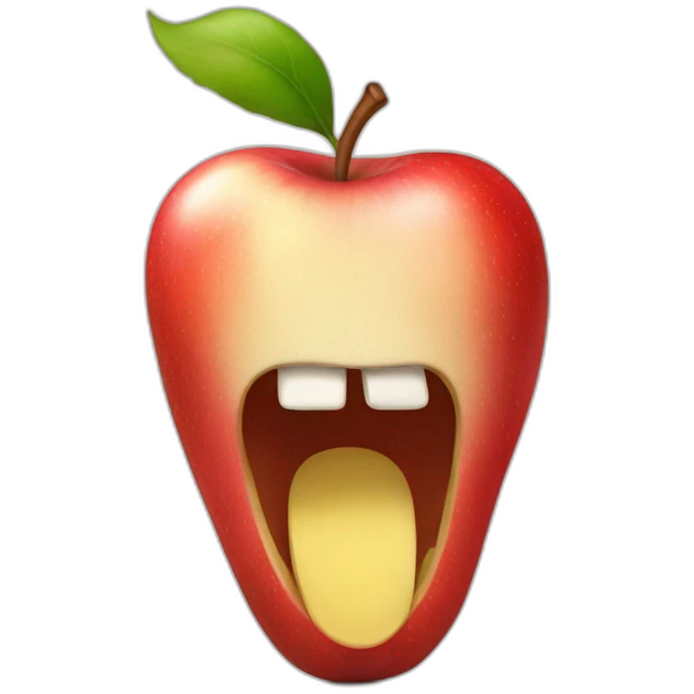 Apple biten one bite right emoji