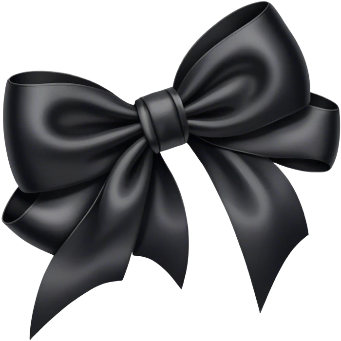 Black bow emoji