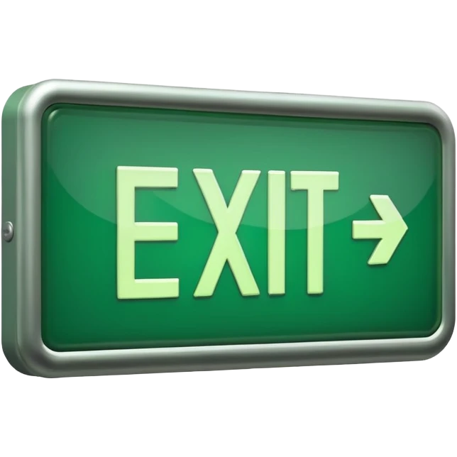 Exit sign emoji