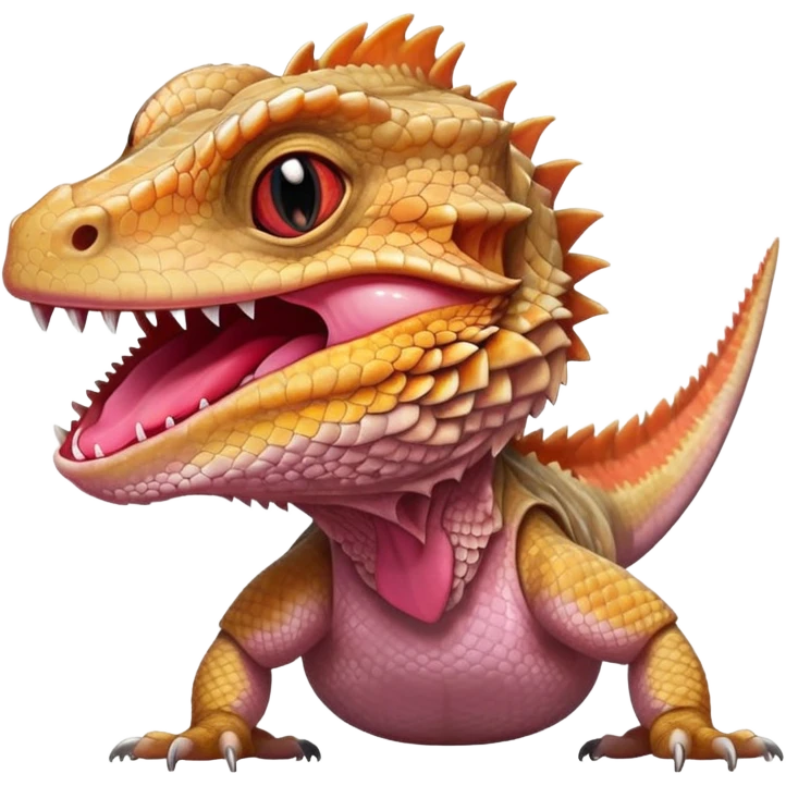 Bearded dragon mouth open emoji