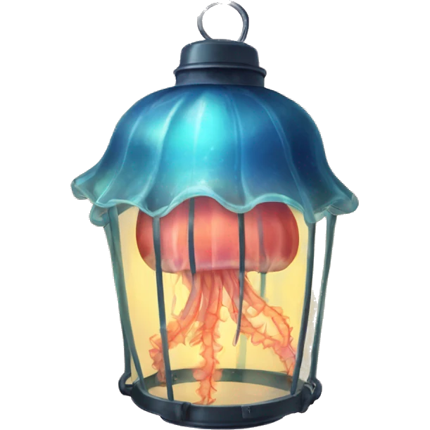 jellyfish in a lantern emoji