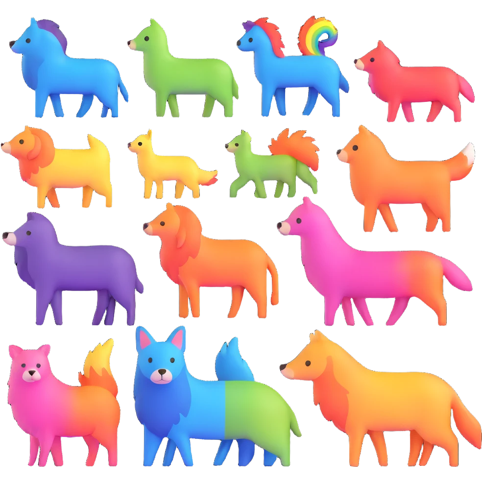 Rainbow Animals emoji