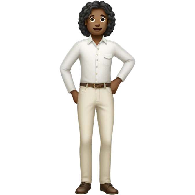person wearing cream trousers emoji