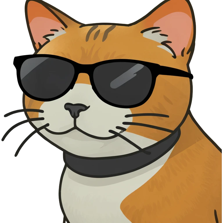 Cat with sunglasses emoji