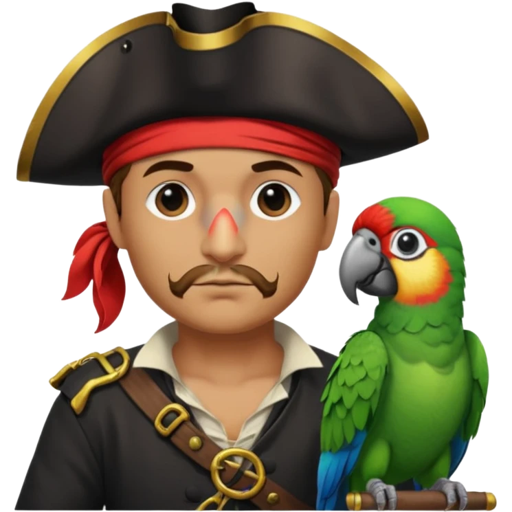 pirate and parrot emoji