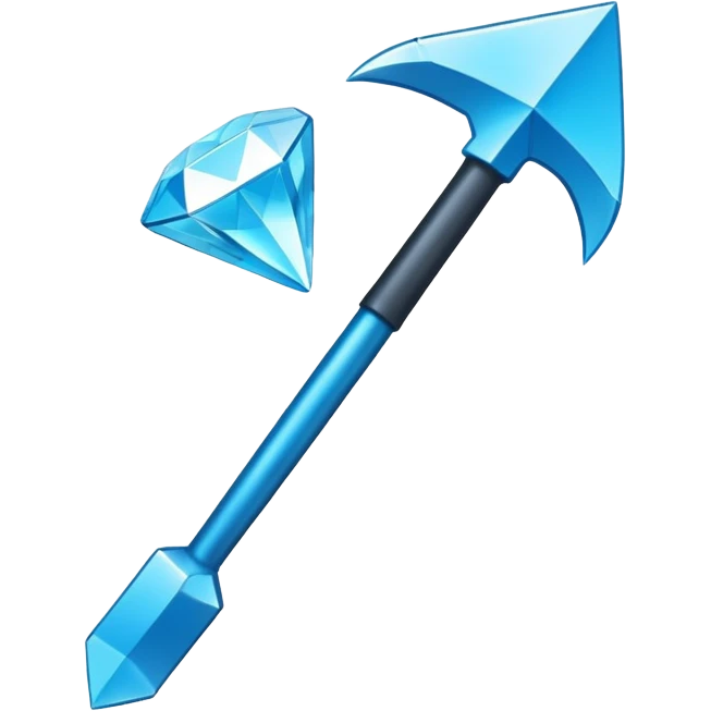 diamond hoe from Minecraft emoji