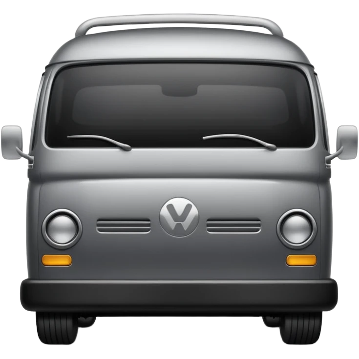 A grey-black van emoji