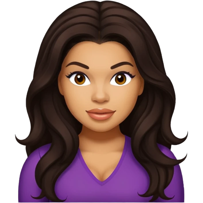 Jordin Sparks with long dark brown hair emoji