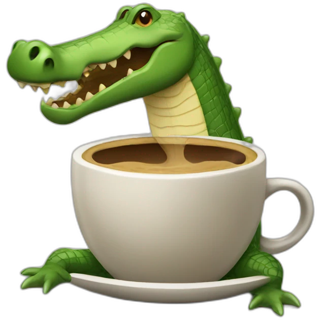 crocodile coffee emoji