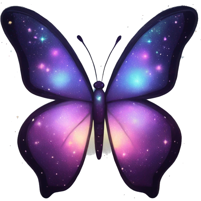 sparkly starry glowing nebula galaxy butterfly emoji