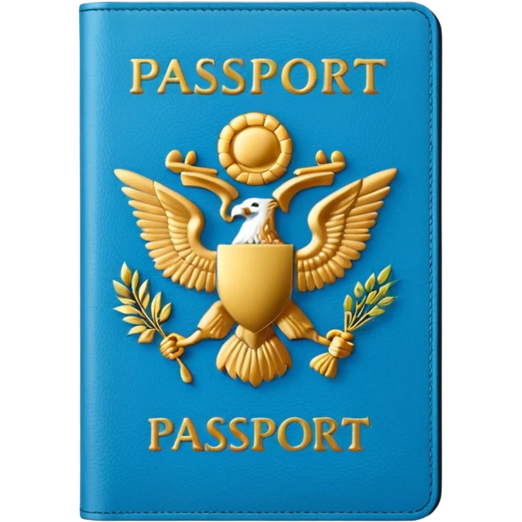 light blue passport emoji