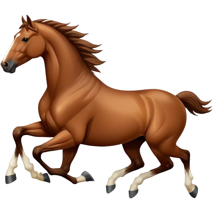 A galloping horse in motion emoji