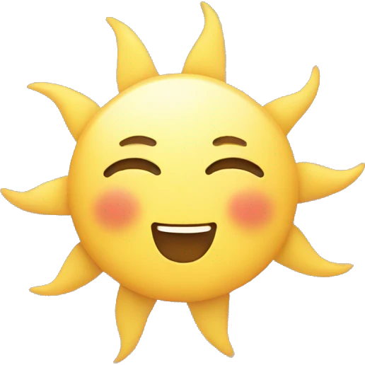 Kawaii sun and moon  emoji