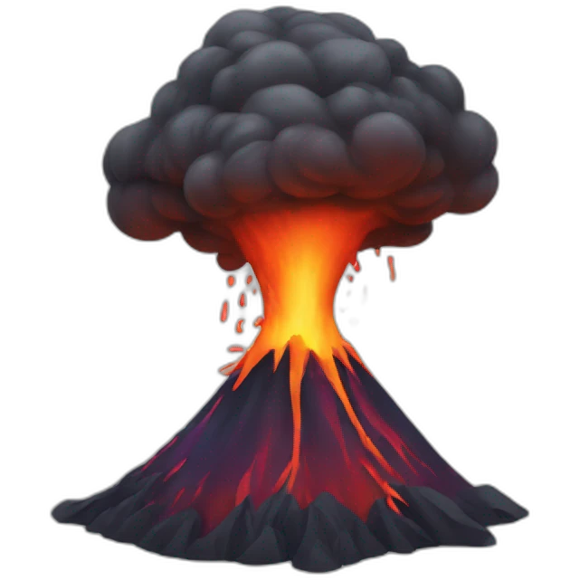 dark tornado volcano emoji