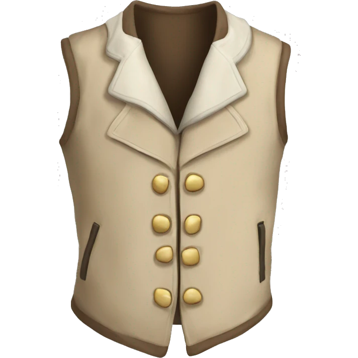 Three Musketeers male sleeveless beige jacket  emoji