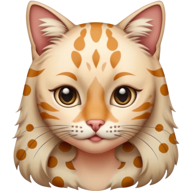 polka dots human body and cat face emoji