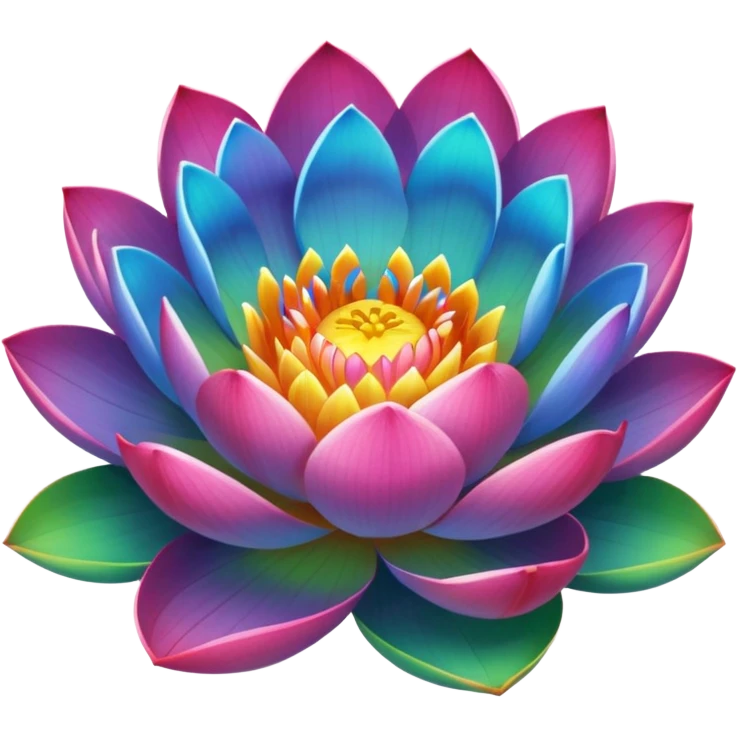 Rainbow lotus emoji