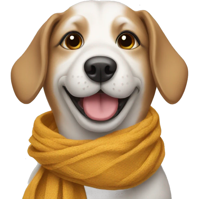 Dog with scarf emoji